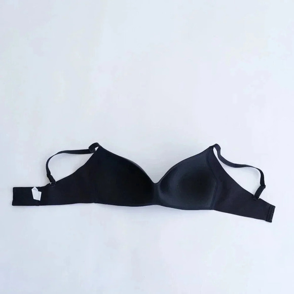 Knix Contour Black T-Shirt  Bra Spaghetti Straps 72% Nylon Size 7 - Picture 6 of 10